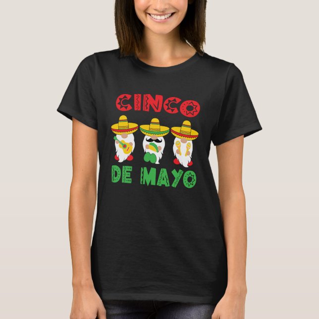 Cinco De Mayo Gnomes 5 De Mayo Party Mexican Fiest T Shirt (Framsida)