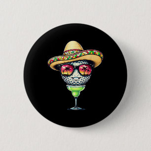 Cinco De Mayo Golf Boll med Sombrero Margarita Go Knapp