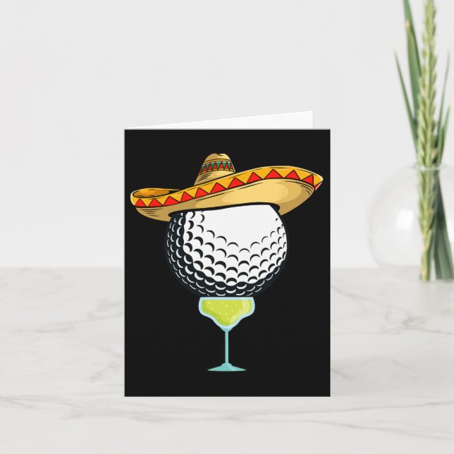Cinco De Mayo Golf Tröja Med Sombrero Och Margarit Kort (Framsida)