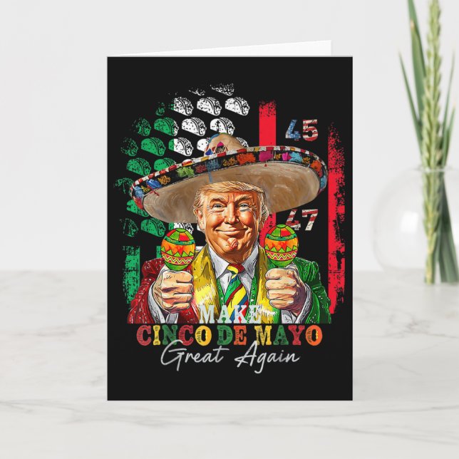 Cinco De Mayo Gör Cinco De Mayo Stor Igen Trump Kort (Framsida)