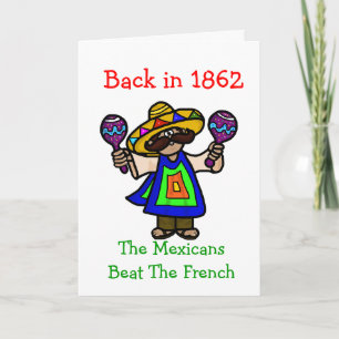 Cinco de Mayo Greeting Card Mexican & Maracas Kort