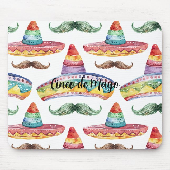Cinco de Mayo Gröna Bruna Moustacher Musmatta (Framsidan)