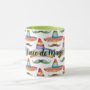 Cinco de Mayo Gröna Bruna Mustascher Mugg