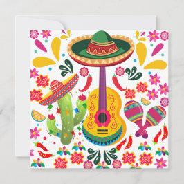 Cinco De Mayo Guitar Julkort