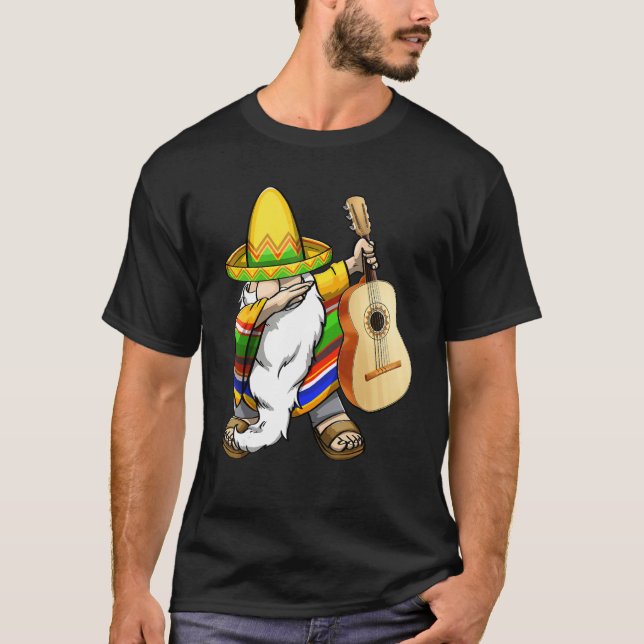 Cinco De Mayo Guitar  Mexican Celebration Men 1 T Shirt (Framsida)