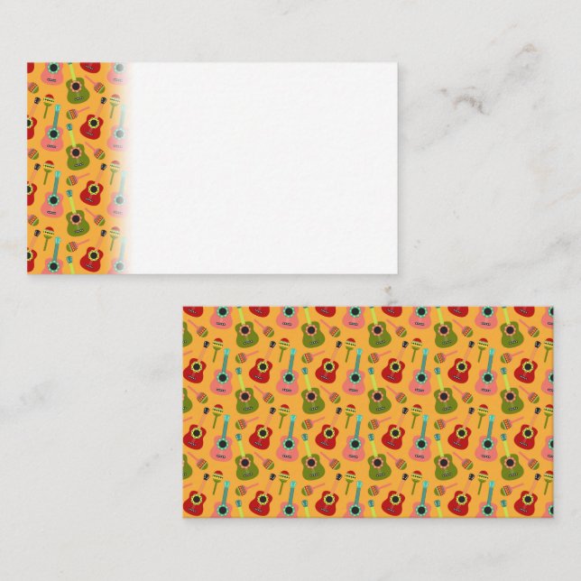 Cinco de Mayo Guitars Maracas Fiesta Mexiko Placeringskort (Fram/baksida)