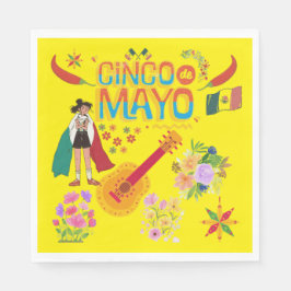 Cinco De Mayo gul Pappersservett