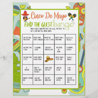 Cinco De Mayo hittar gästen Bingo-spelet Brevhuvud