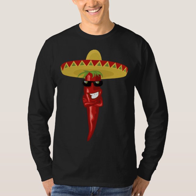 Cinco de mayo hot chilli pepper Cinco de mayo Fies T Shirt (Framsida)
