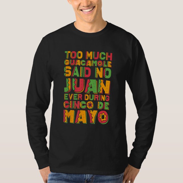 Cinco De Mayo Humor   Drinko Cinco De Mayo Guacamo T Shirt (Framsida)