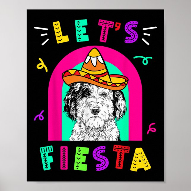 Cinco De Mayo Hund Let s Fiesta Camisa 5 De Mayo M Poster (Framsidan)