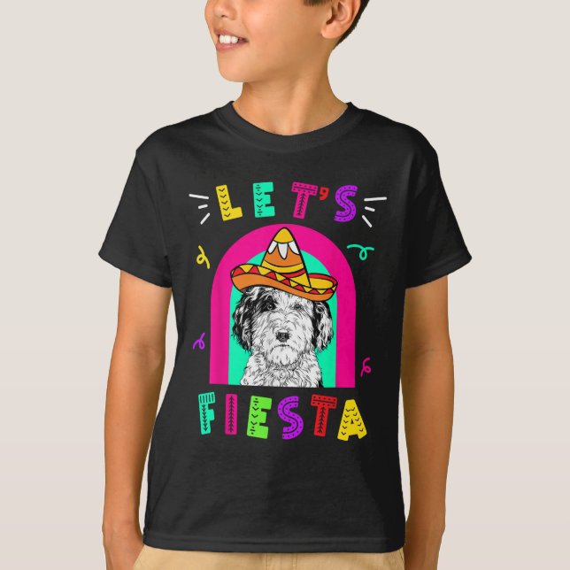 Cinco De Mayo Hund Let s Fiesta Camisa 5 De Mayo M T Shirt (Framsida)