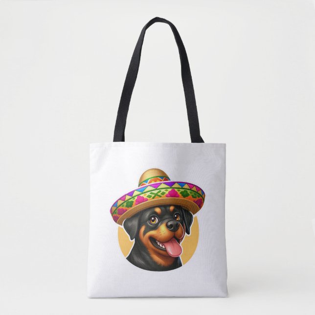 Cinco de Mayo Hund Rottweiler Mexiko Tygkasse (Framsida)