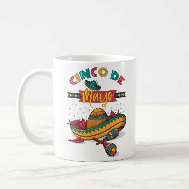 Cinco De Mayo Illustration, 1/2 Kaffemugg (Vänster)