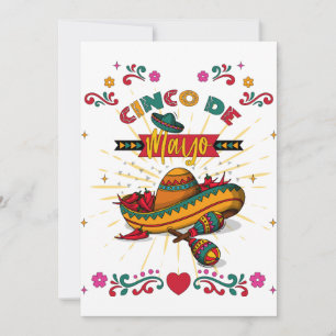 Cinco De Mayo Illustration, 2/2 Inbjudningar