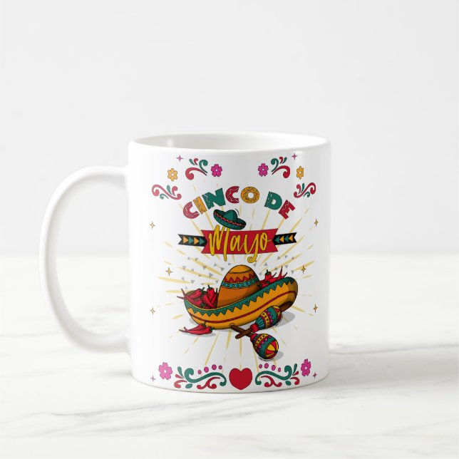 Cinco De Mayo Illustration, 2/2 Kaffemugg (Vänster)