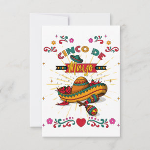 Cinco De Mayo Illustration, 2/2 OSA Kort