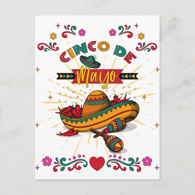 Cinco De Mayo Illustration, 2/2 Vykort (Framsida)