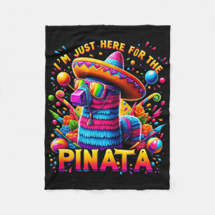 Cinco De Mayo Jag Är Bara Här För Pinata Mexikansk Fleecefilt