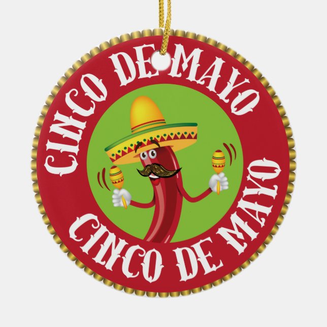 Cinco de Mayo Julgransprydnad Keramik (Framsidan)