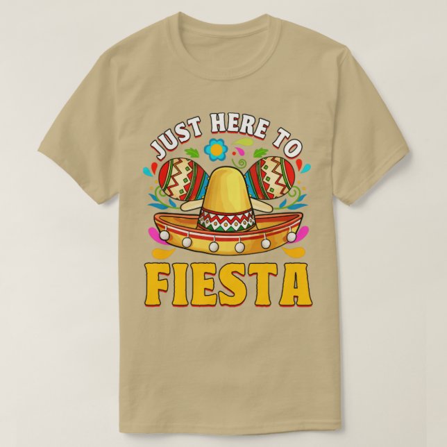 Cinco de Mayo just här i Fiesta Funny Humor T Shirt (Design framsida)