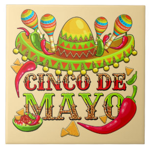 Cinco de Mayo Kakelplatta