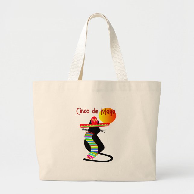 Cinco de mayo KATTdesign--Förtjusande Jumbo Tygkasse (Framsidan)