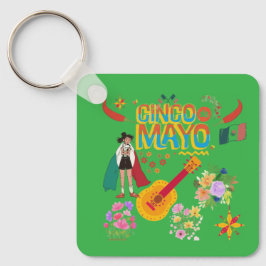 Cinco De Mayo kellygrön Nyckelring