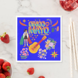 Cinco De Mayo klarblå Pappersservett