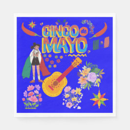Cinco De Mayo klarblå Pappersservett