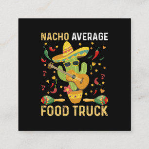 Cinco De Mayo-kock Nacho Average Food Truck Fyrkantigt Visitkort