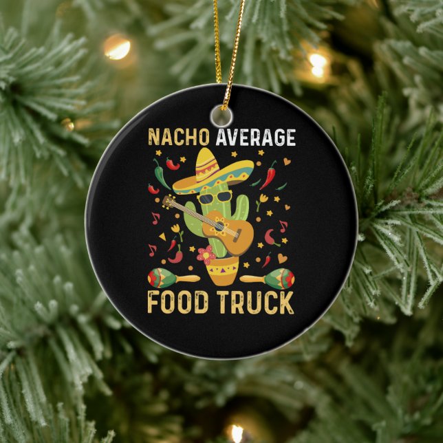 Cinco De Mayo-kock Nacho Average Food Truck Julgransprydnad Keramik (Träd)