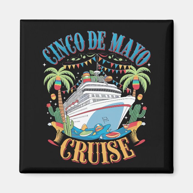 Cinco De Mayo-kryssning Mexiko Mexikanskt fartyg F Magnet (Framsidan)
