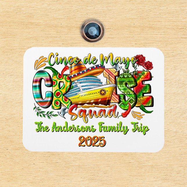 Cinco De Mayo-kryssningströja med anpassat namn oc Magnet (Skapare uppladdad)