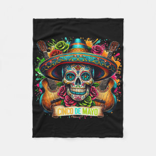 Cinco De Mayo Kvinnor Flickor Barn Mexikansk Skall Fleecefilt