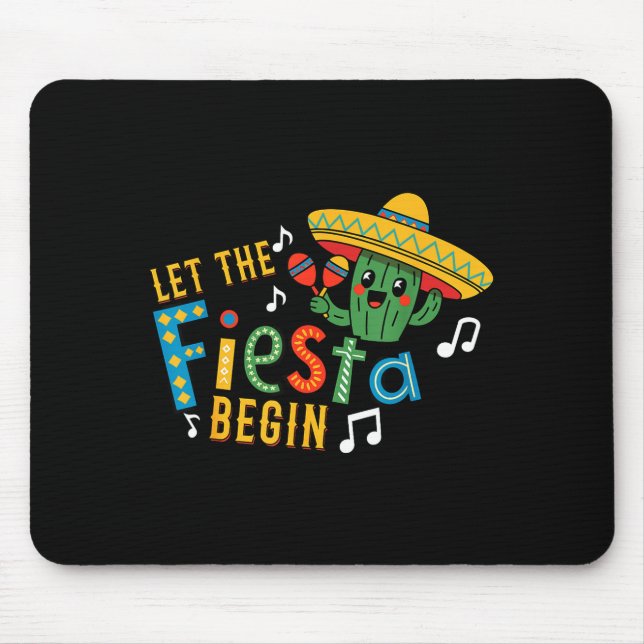 Cinco de mayo låt festen börja rolig mexikansk musmatta (Framsidan)