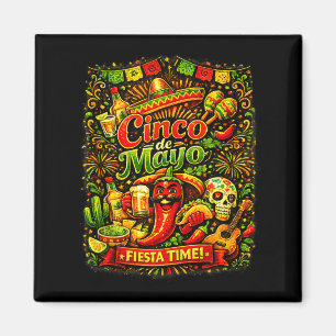 Cinco de mayo låt oss fiesta mexikansk fest cinco magnet
