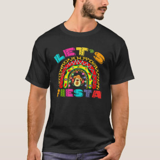 Cinco De Mayo Låt oss Fiesta Rainbow Avocado Sombr T Shirt