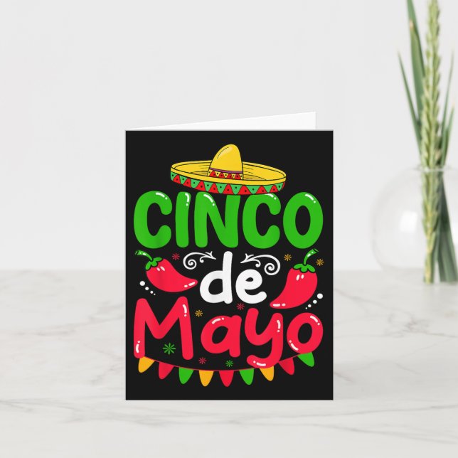 Cinco De Mayo Låter Fiesta Squad 5 De Mayo Mexikan Kort (Framsida)