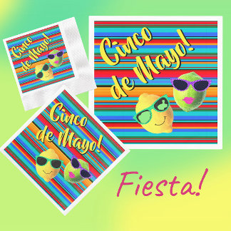 Cinco de Mayo Lemon Lime Paper Napkin Pappersservett