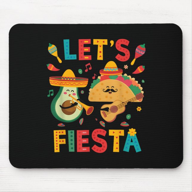 Cinco De Mayo Lets Fiesta Mexico Funny Mexikanska  Musmatta (Framsidan)