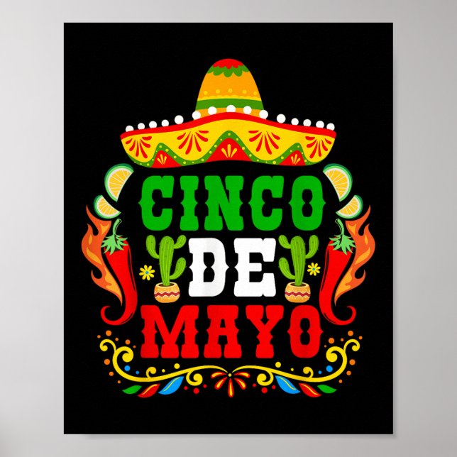 Cinco De Mayo Lets Fiesta Squad 5 De Mayo Mexican Poster (Framsidan)