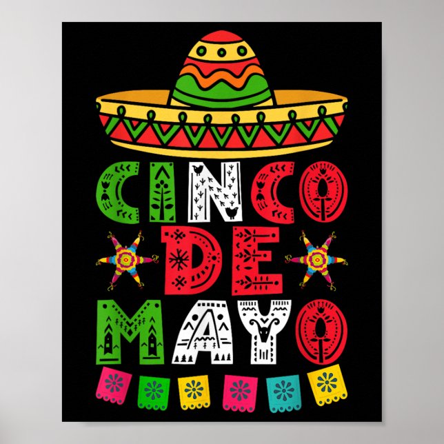 Cinco De Mayo Lets Fiesta Squad 5 De Mayo Mexican Poster (Framsidan)