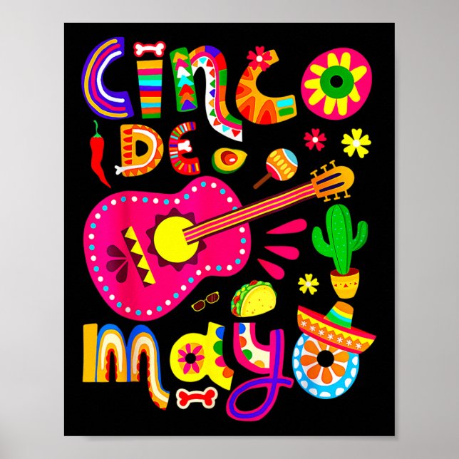 Cinco De Mayo Lets Fiesta Squad 5 De Mayo Mexican Poster (Framsidan)