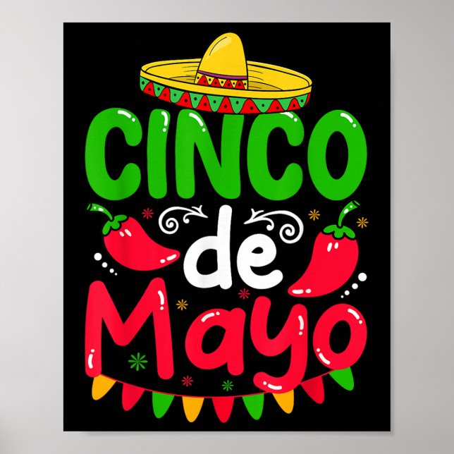 Cinco De Mayo Lets Fiesta Squad 5 De Mayo Mexican Poster (Framsidan)