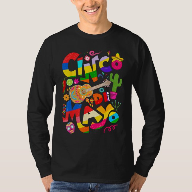 Cinco De Mayo Lets Fiesta Squad 5 De Mayo Mexican  T Shirt (Framsida)