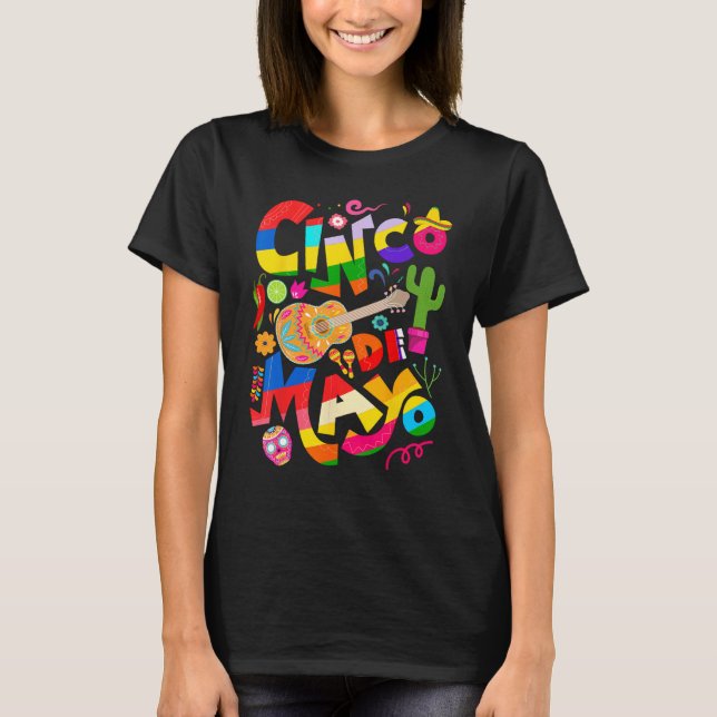 Cinco De Mayo Lets Fiesta Squad 5 De Mayo Mexican  T Shirt (Framsida)