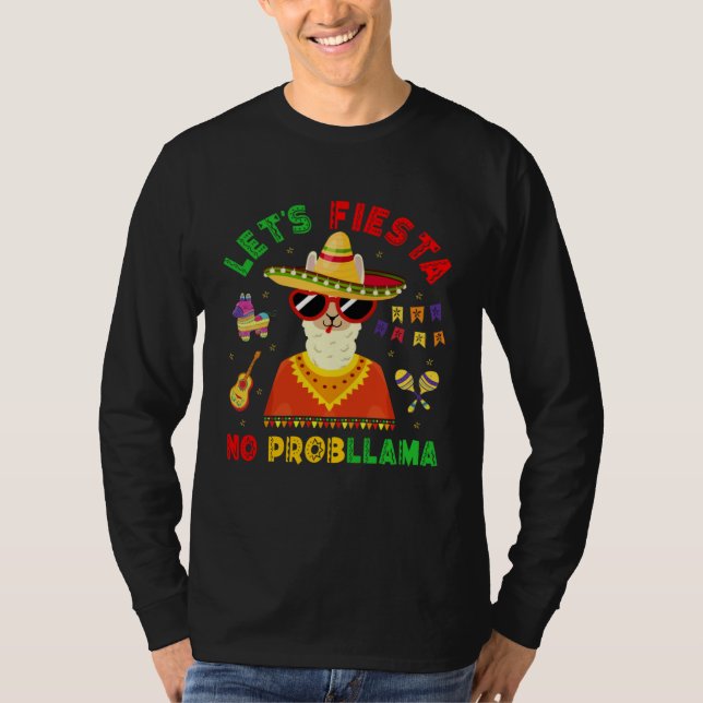 Cinco de Mayo Llama Fiesta  Alpaca boys girls wome T Shirt (Framsida)