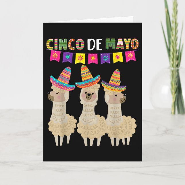 Cinco De Mayo Llama Fiesta Ultimat Partyystämning  Kort (Framsida)