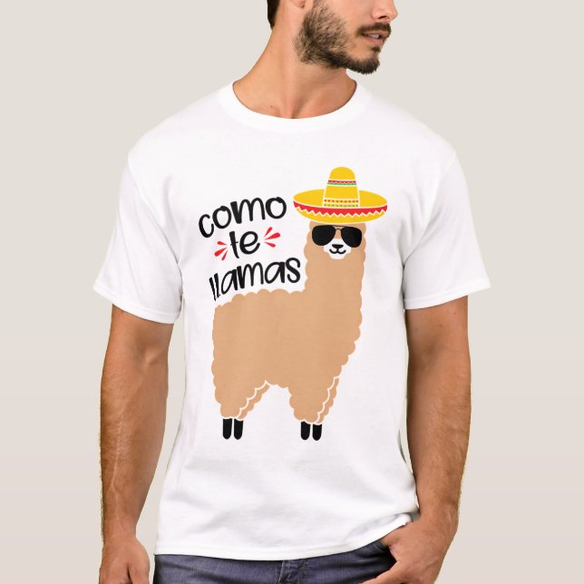 Cinco De Mayo llama T Shirt (Framsida)